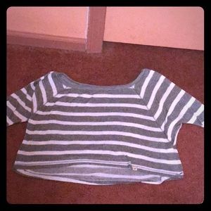 Hollister striped crop top